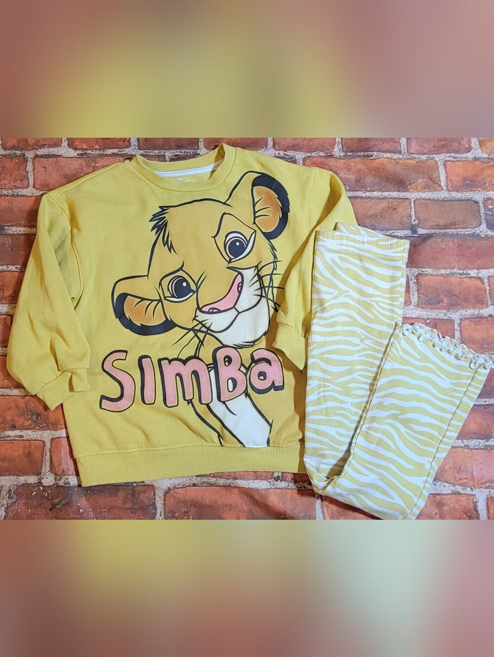 Disney Simba Lion King Girls Set Sz 5t Guc Sweatshirt & Bottoms